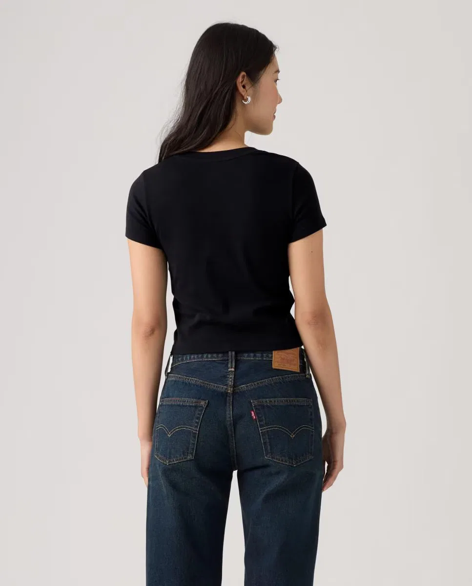 Женская футболка с коротким рукавом, Crop, Levi's, черный — фото 2