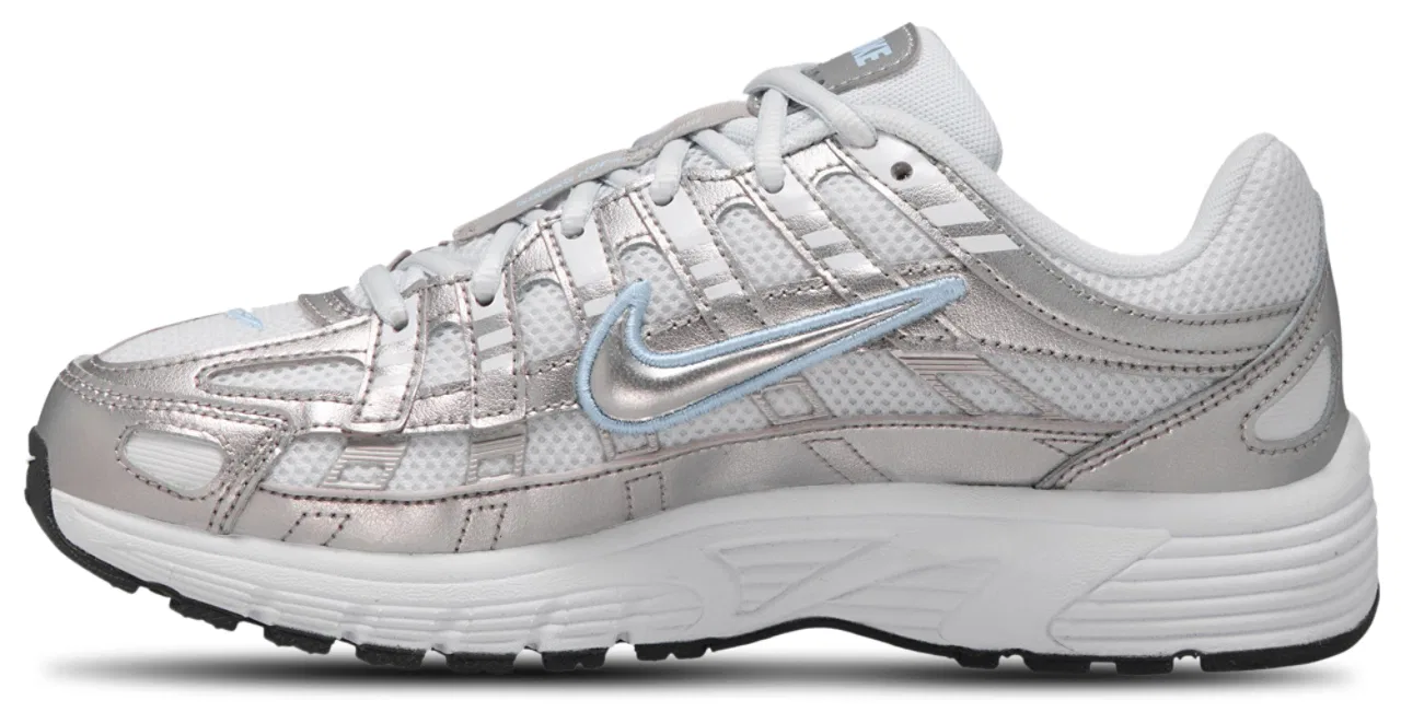 Кроссовки для мальчиков P-6000 Nike, цвет Metallic Silver/Blue/White — фото 2