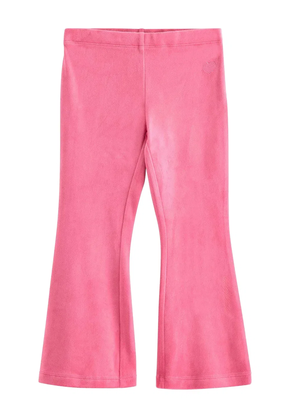 Однотонные расклешенные леггинсы из велюра - брюки Lindex, Pink