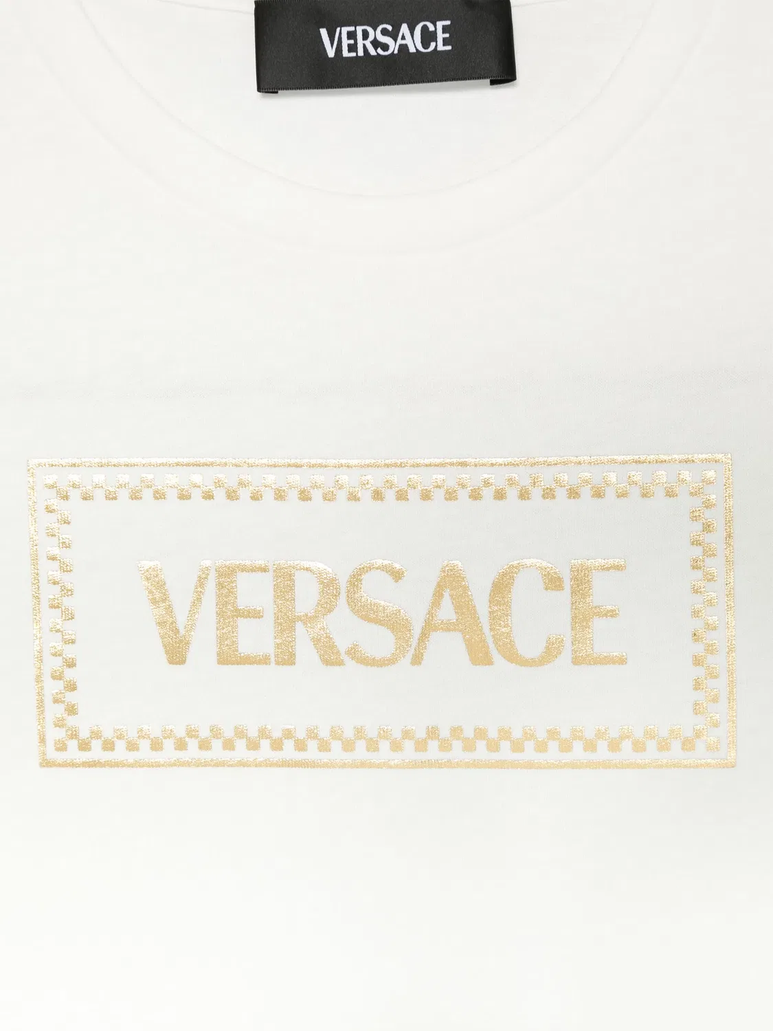 Футболка с принтом Damier 90-х годов Versace, белый — фото 2
