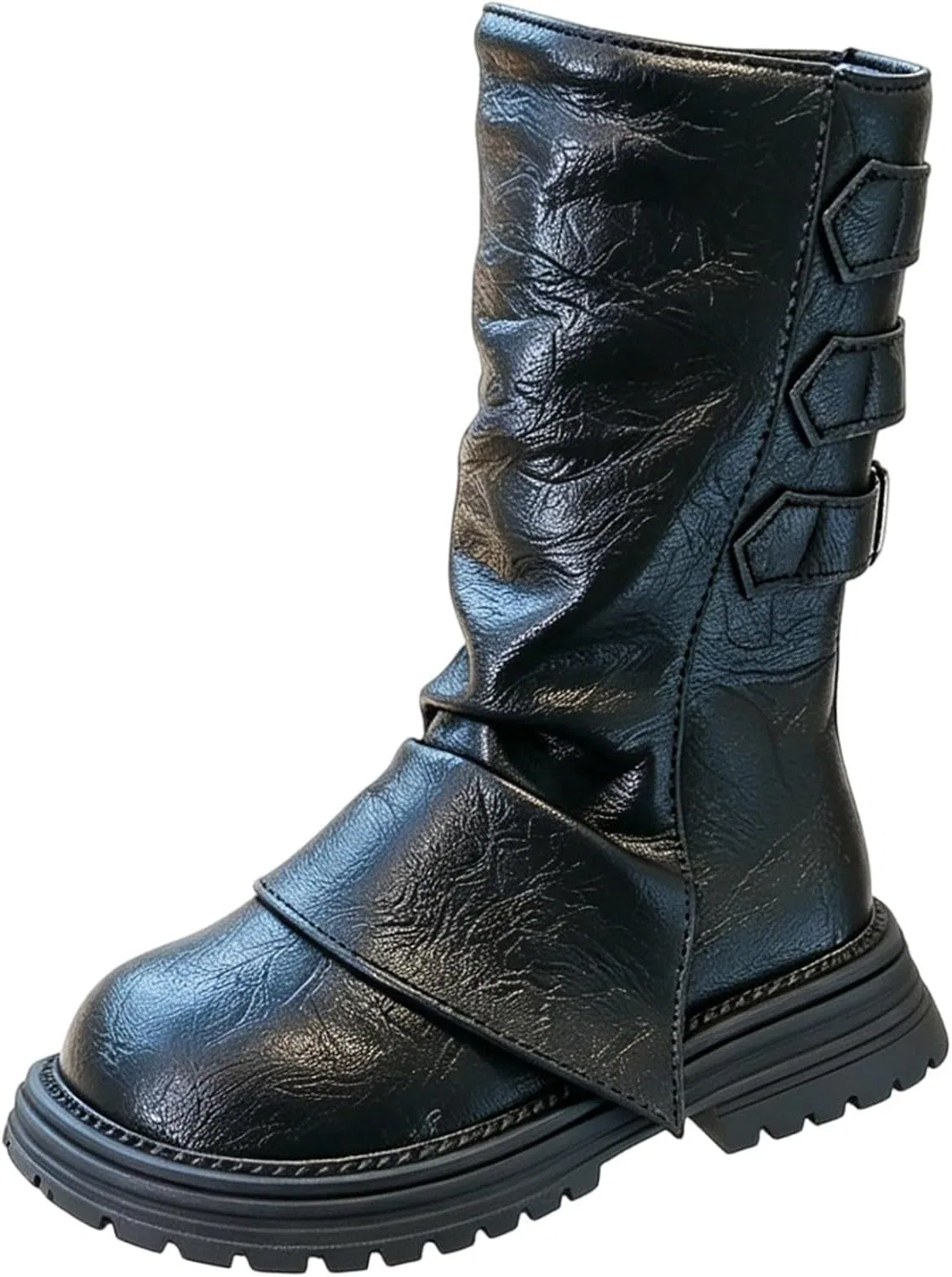 Детские сапоги для девочек с боковой молнией SHOPESSA, Black