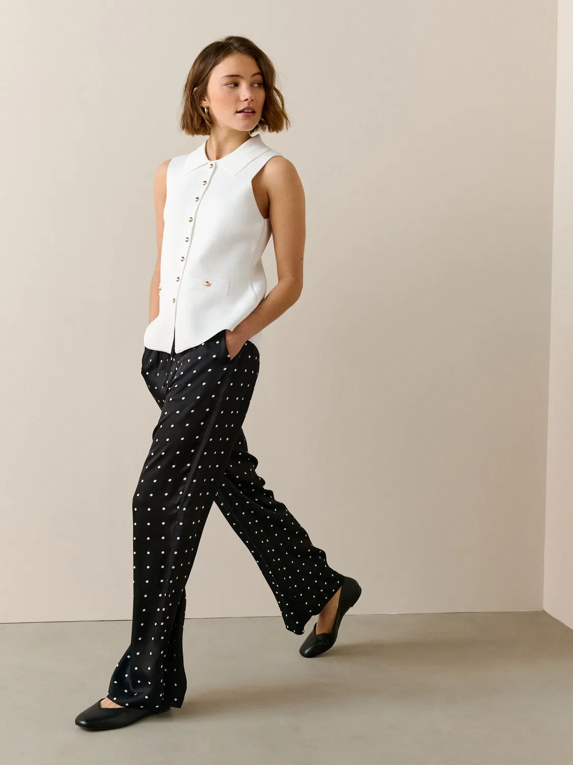 Жилет трикотажный Smart Button Up Next, белый — фото 3