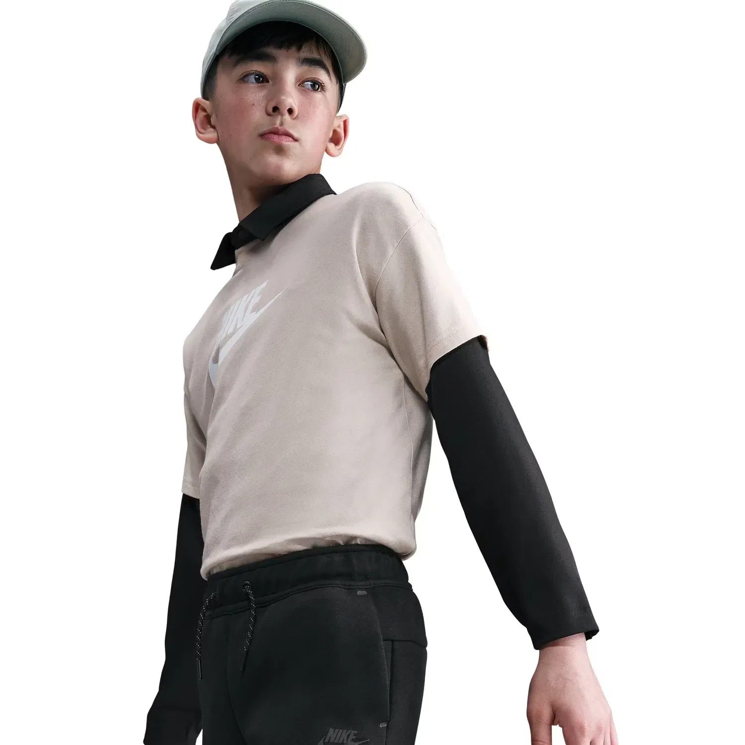 Детские шорты для мальчиков из флиса Nike Sportswear Tech Fleece, Negro — фото 3