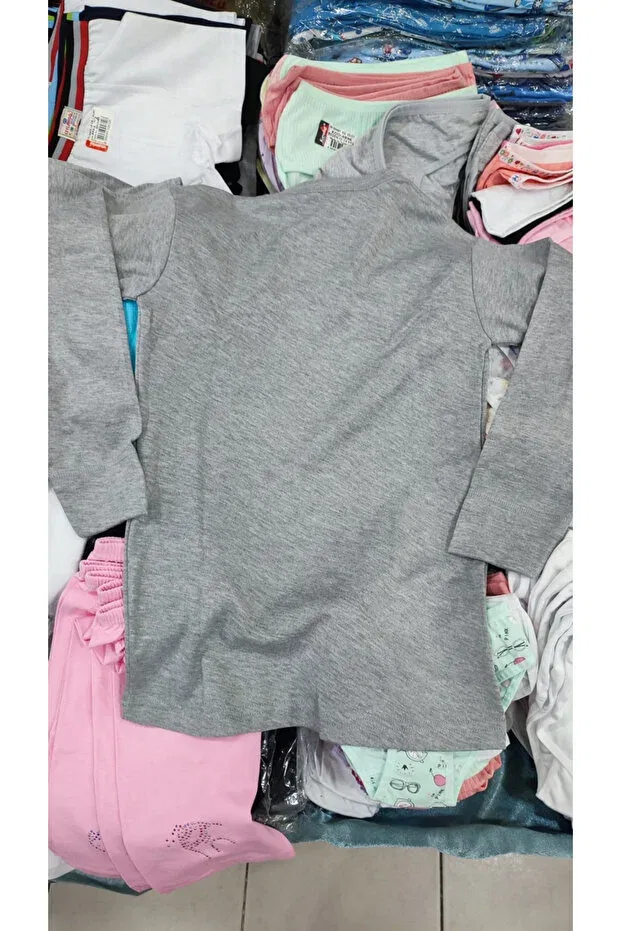 Детский комплект термобелья для мальчиков хлопковый 100% Cotton Combed Interlock Children's Winter Thermal Underwear Set Ceylanoğlu, Gri — фото 2