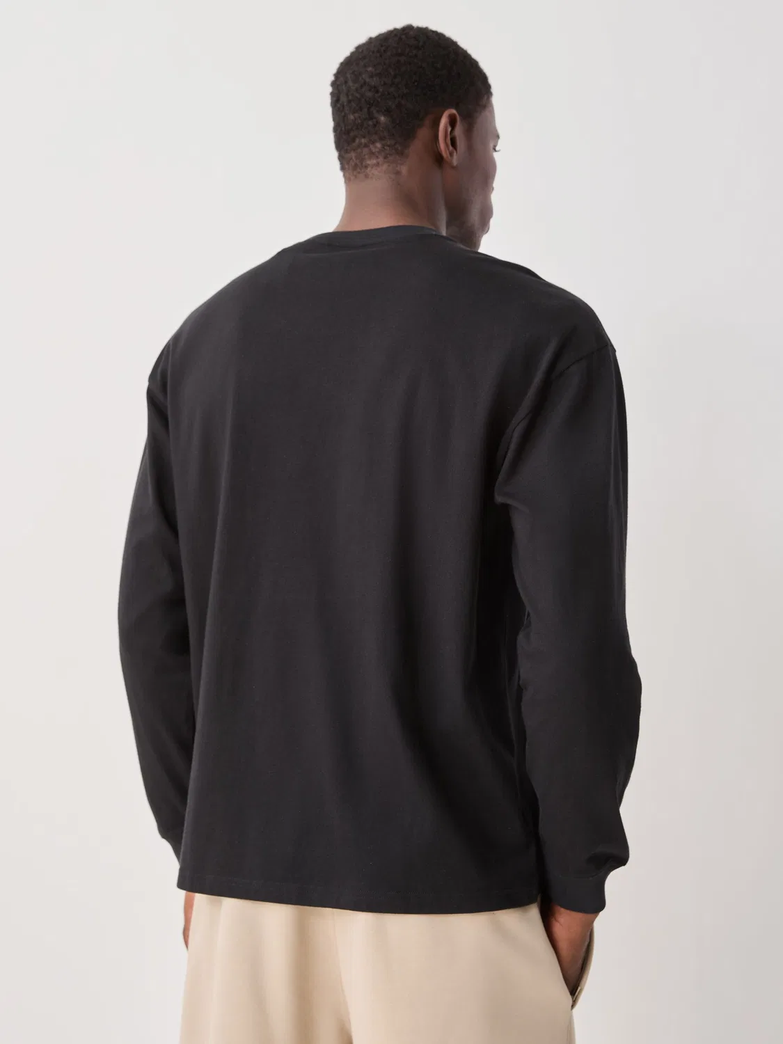 Футболка с длинным рукавом Trefoil Essentials, adidas Originals, черный — фото 3