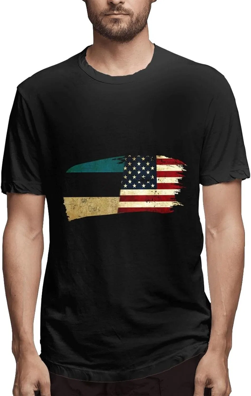 Мужская футболка с принтом American Flag Marylander, Estonian American Flag