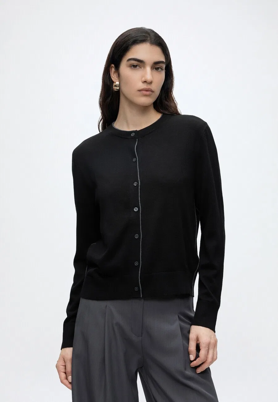 Вязаный кардиган Calvin Klein черного цвета — фото 2