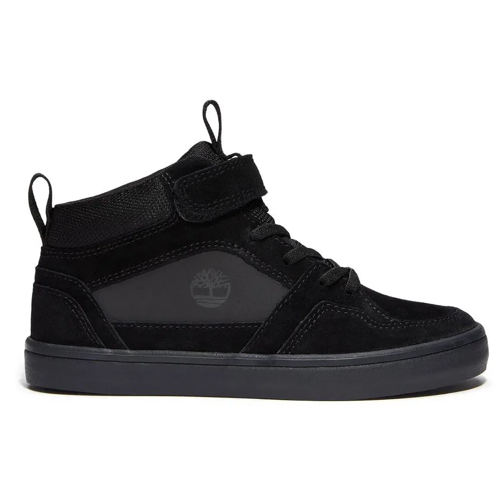 Детские кроссовки для девочек с высокой посадкой Timberland Stone Jump Mid Hook&Loop, Black