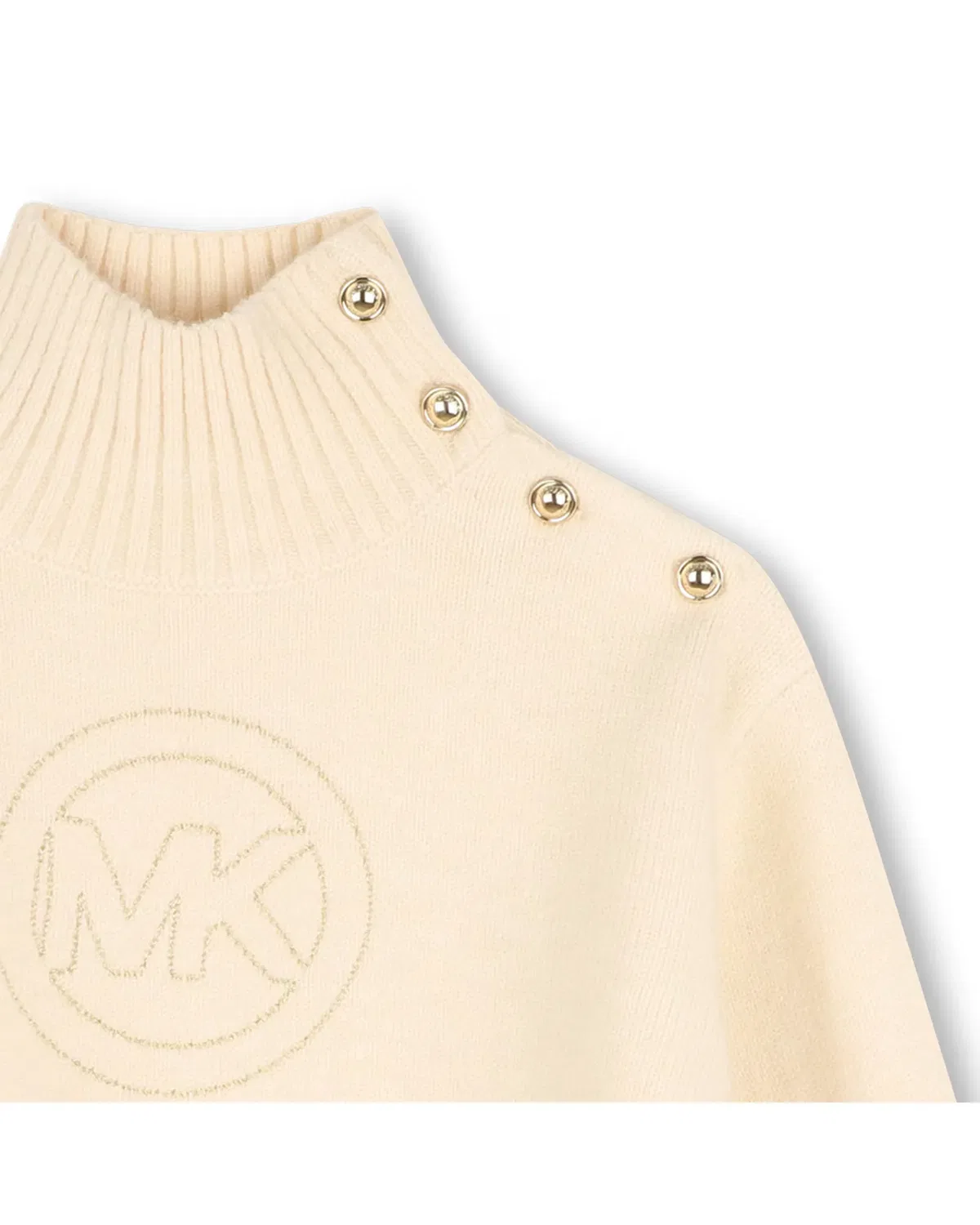 Детский джемпер для девочек с высоким воротником Michael Kors, Gris Claro — фото 2