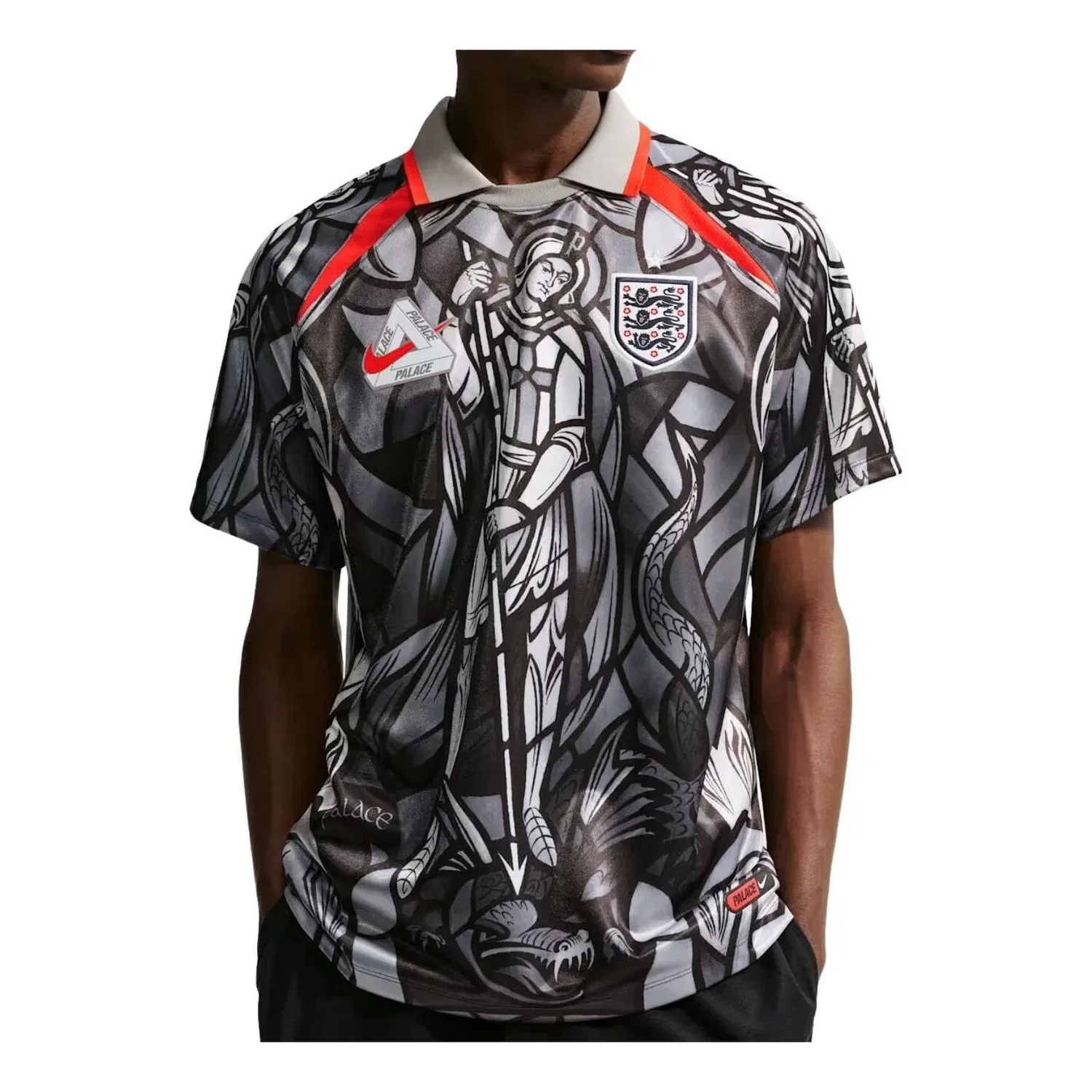Мужская футболка с коротким рукавом Nike x England x Palace Cryoshot, серый