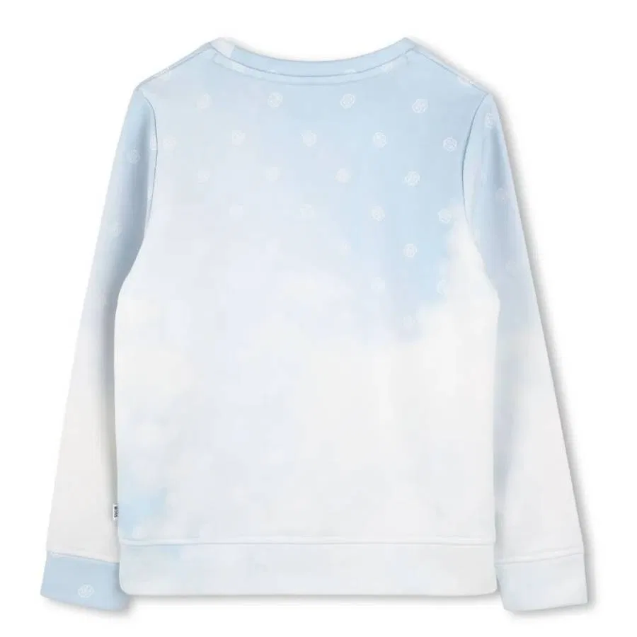 Свитшот с принтом BOSS Kidswear All-Over Logo Print Hugo Boss, Persian Blue — фото 2