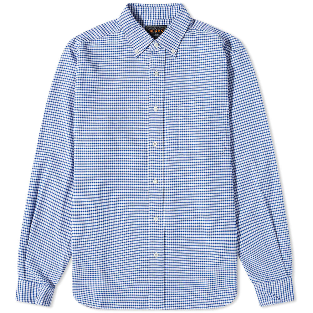 

Рубашка Beams Plus Button Down Gingham Oxford Shirt