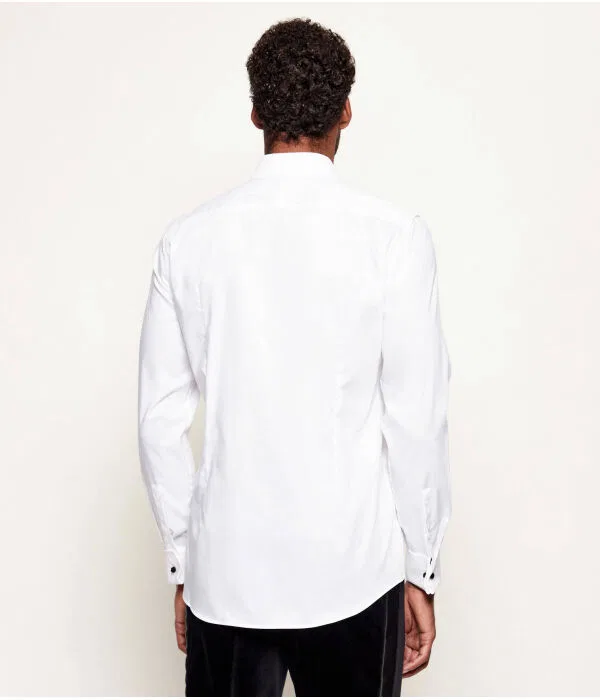 Мужская рубашка slim fit с длинным рукавом H-HANK-TUX3-DC-224 BOSS, белый — фото 3