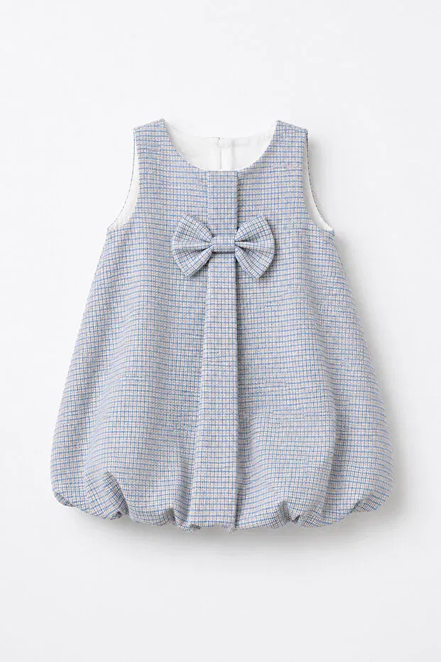 Детское платье для девочек в клетку Nivo Baby, Blue — фото 2
