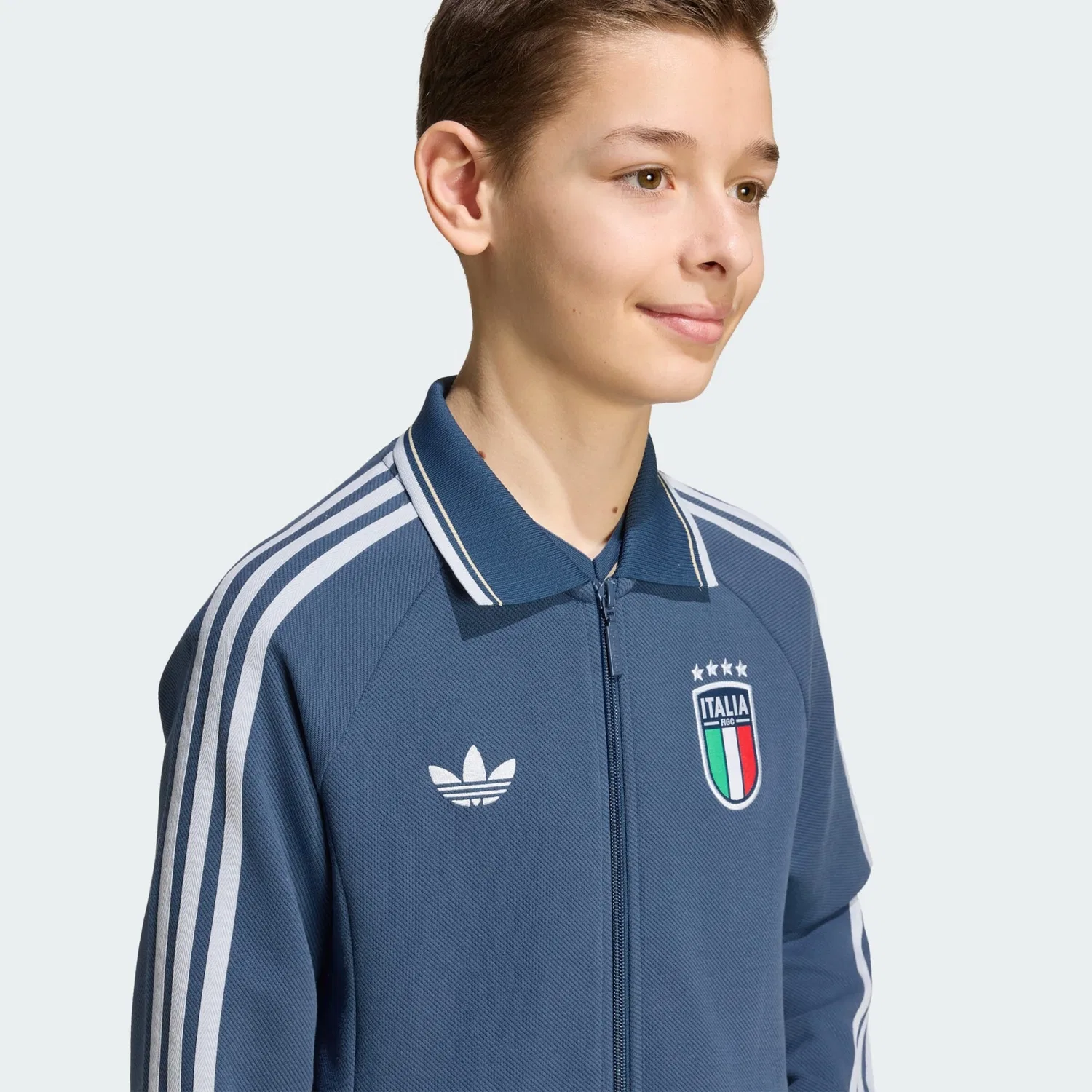 Толстовка на молнии Adidas Performance Athletic Italy Away Anthem Jacket в сапфировом цвете — фото 4