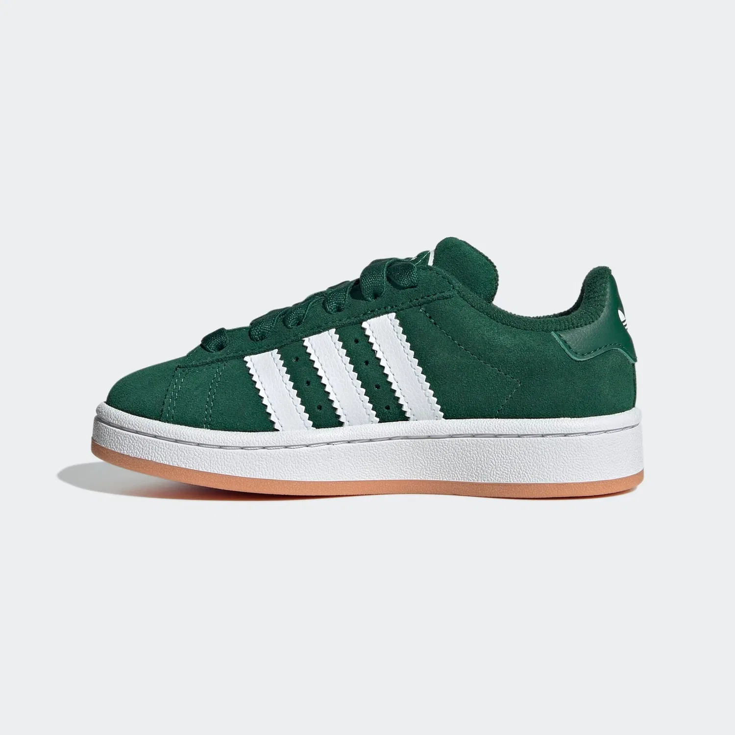 Детские кроссовки повседневные Campus 00S Adidas Originals, Dark Green/White/Gum — фото 3