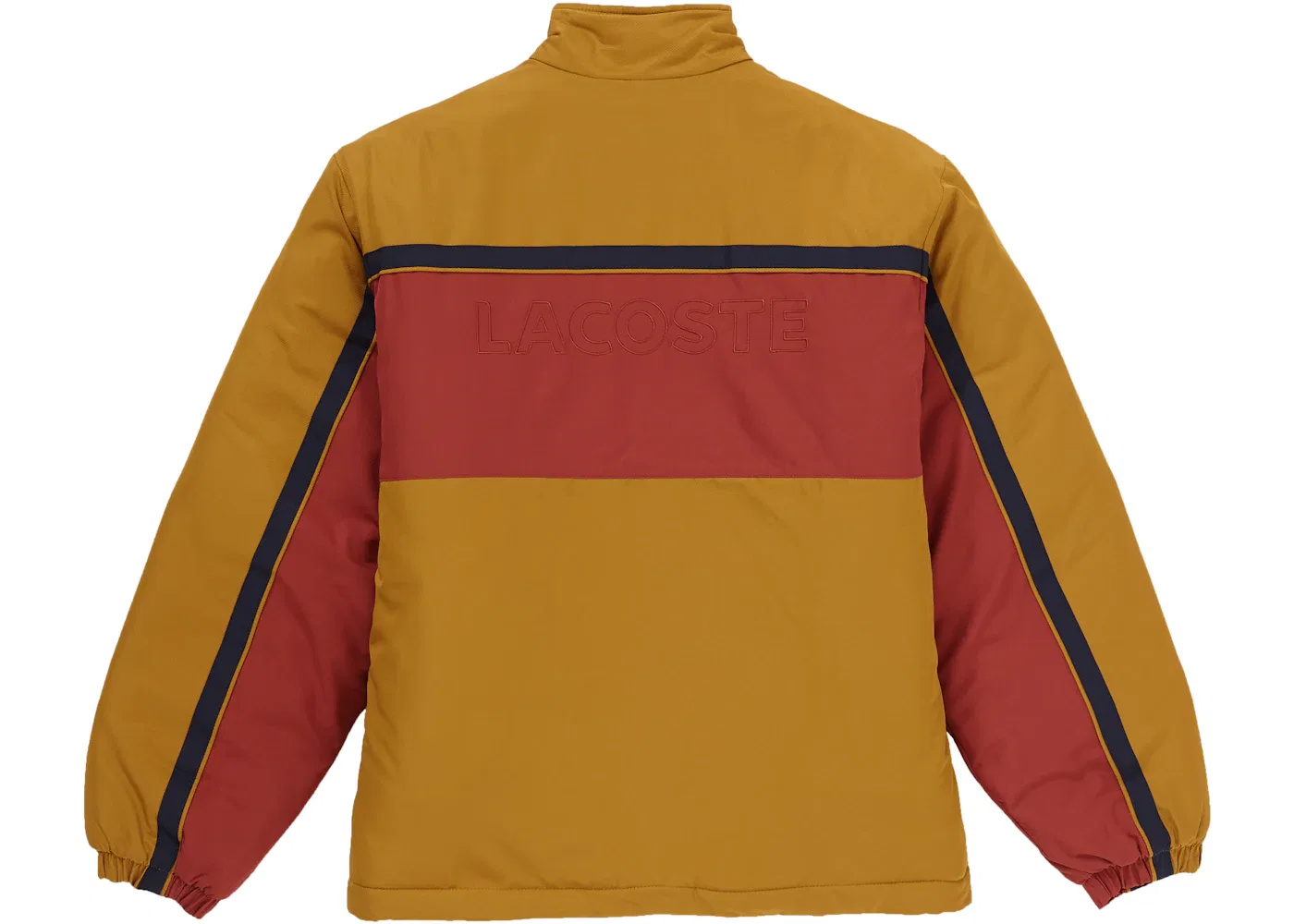 Мужская куртка с принтом Supreme LACOSTE Puffy Half Zip Pullover, Gold — фото 2