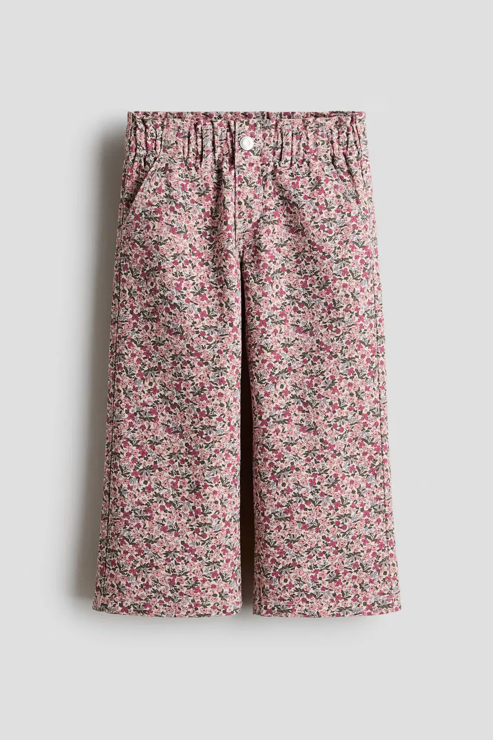 Джинсы с широкими штанинами и поясом-кулиской H&M, Mattrosa/Geblümt