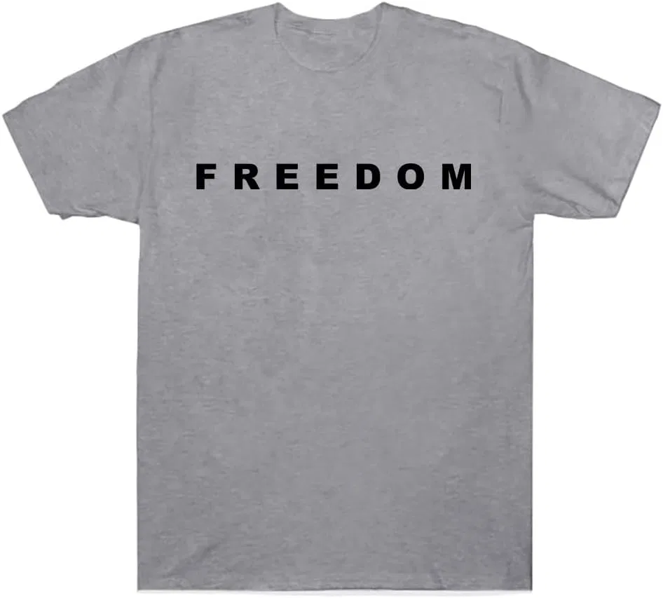 Футболка с буквенным принтом Freedom Shirt, Gray
