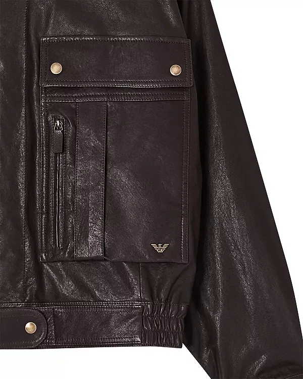 Мужская куртка-блузон с эффектом винтажа Emporio Armani, Meteorite — фото 4