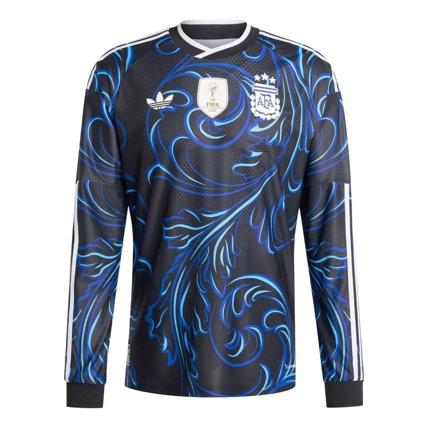Мужская футболка с длинным рукавом Adidas Argentina 26 Away Authentic Long Sleeve Jersey, черный