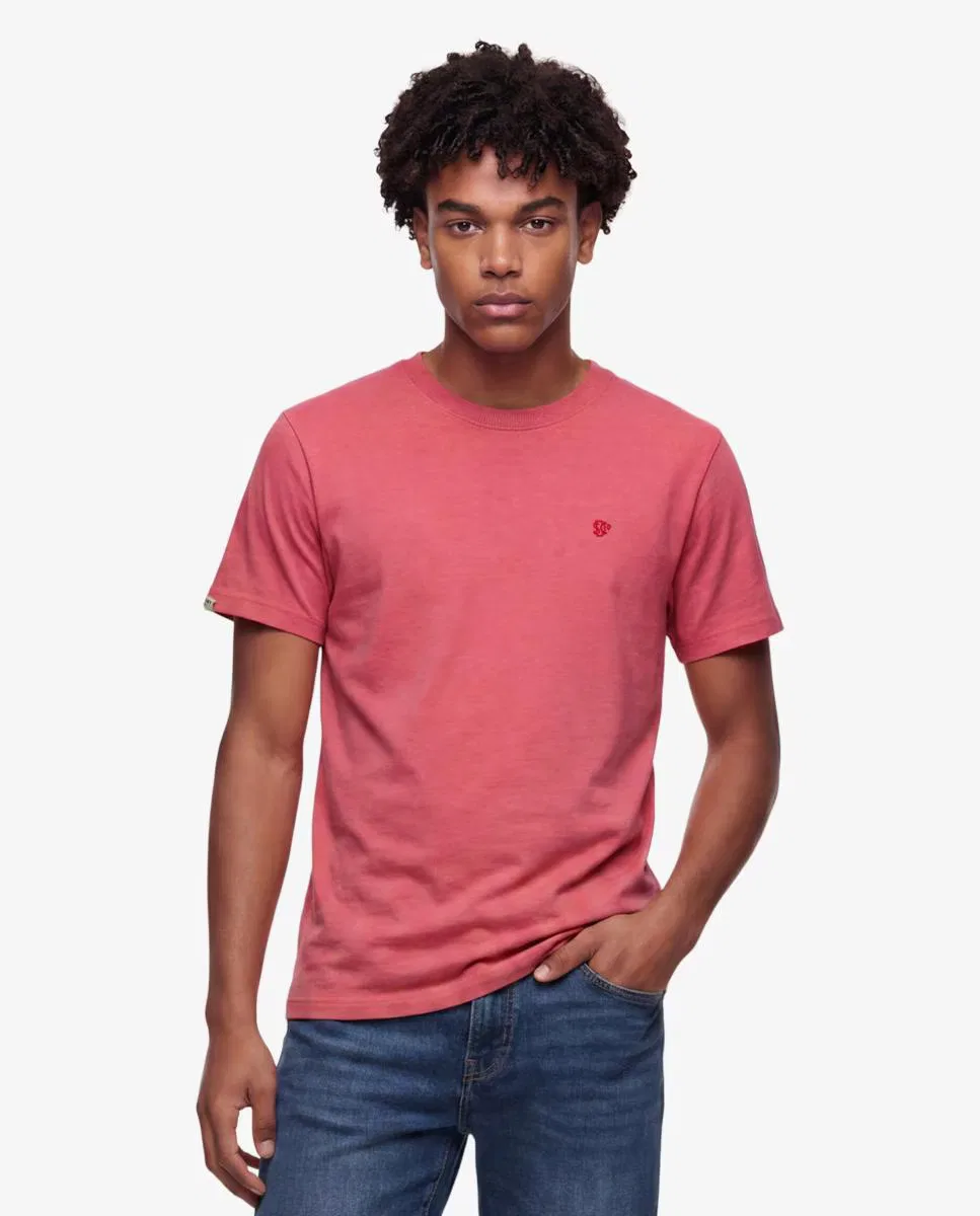 Мужская футболка с вышивкой, Essential Sdco Logo, Superdry, фуксия