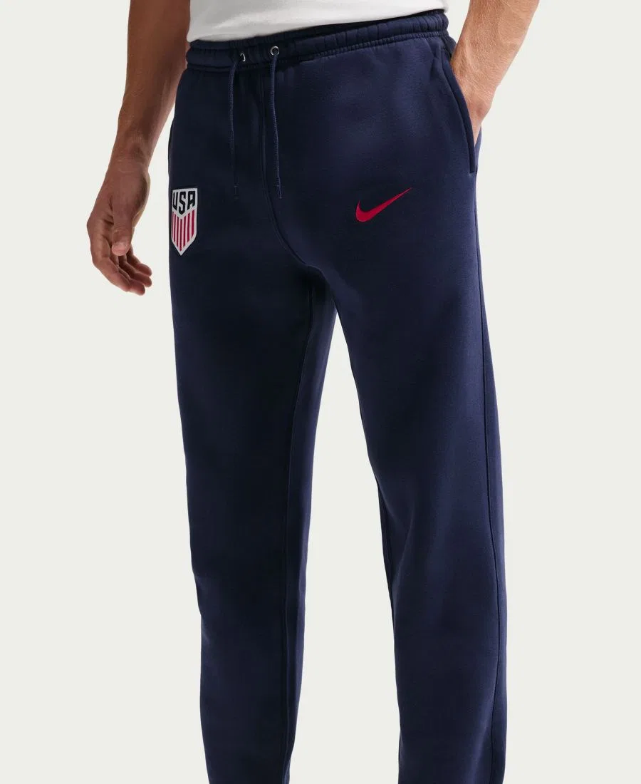 Джоггеры с эластичным поясом Nike, Midnight Navy University Red — фото 2
