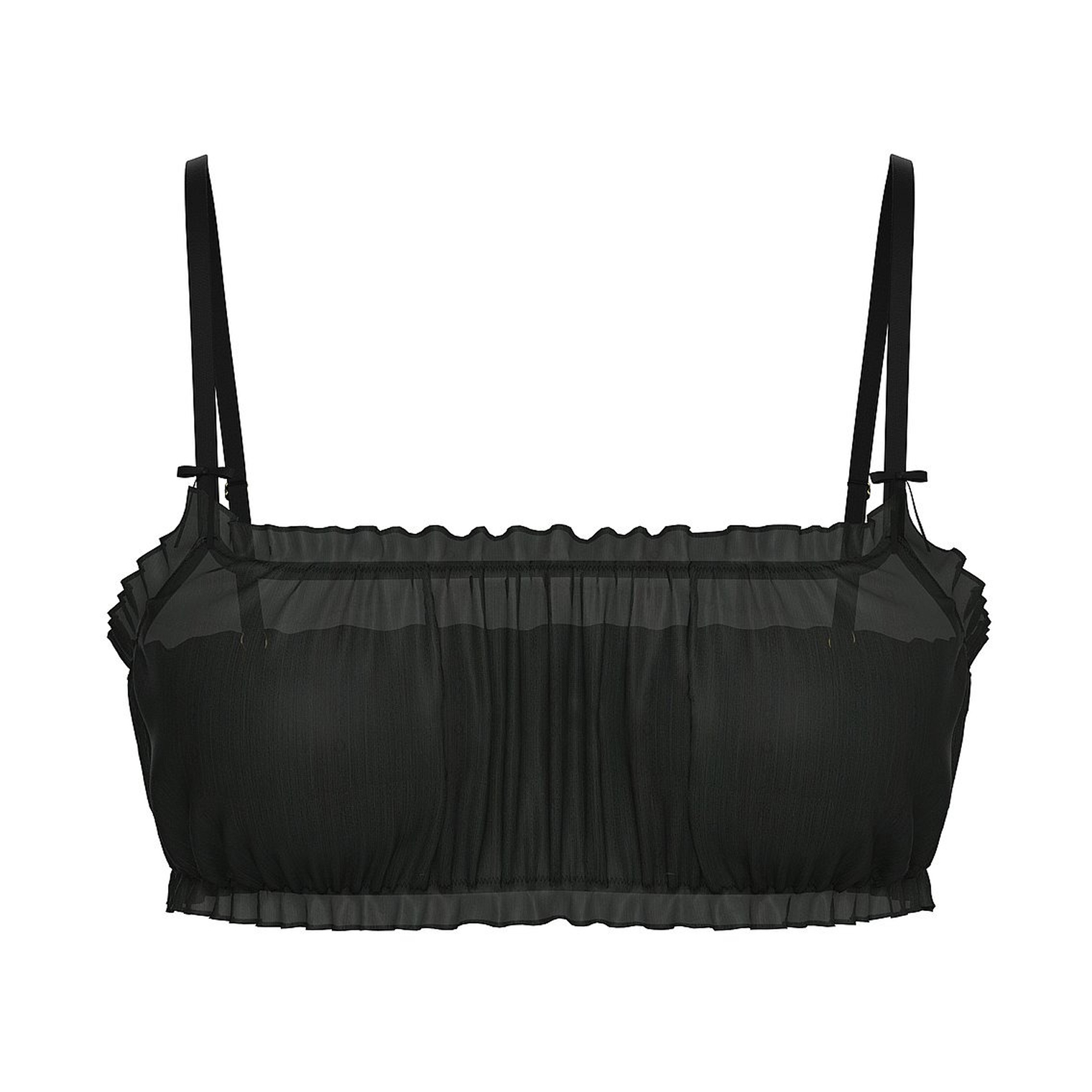 

Бюстгальтер Victoria's Secret Heart Chiffon Unlined, черный