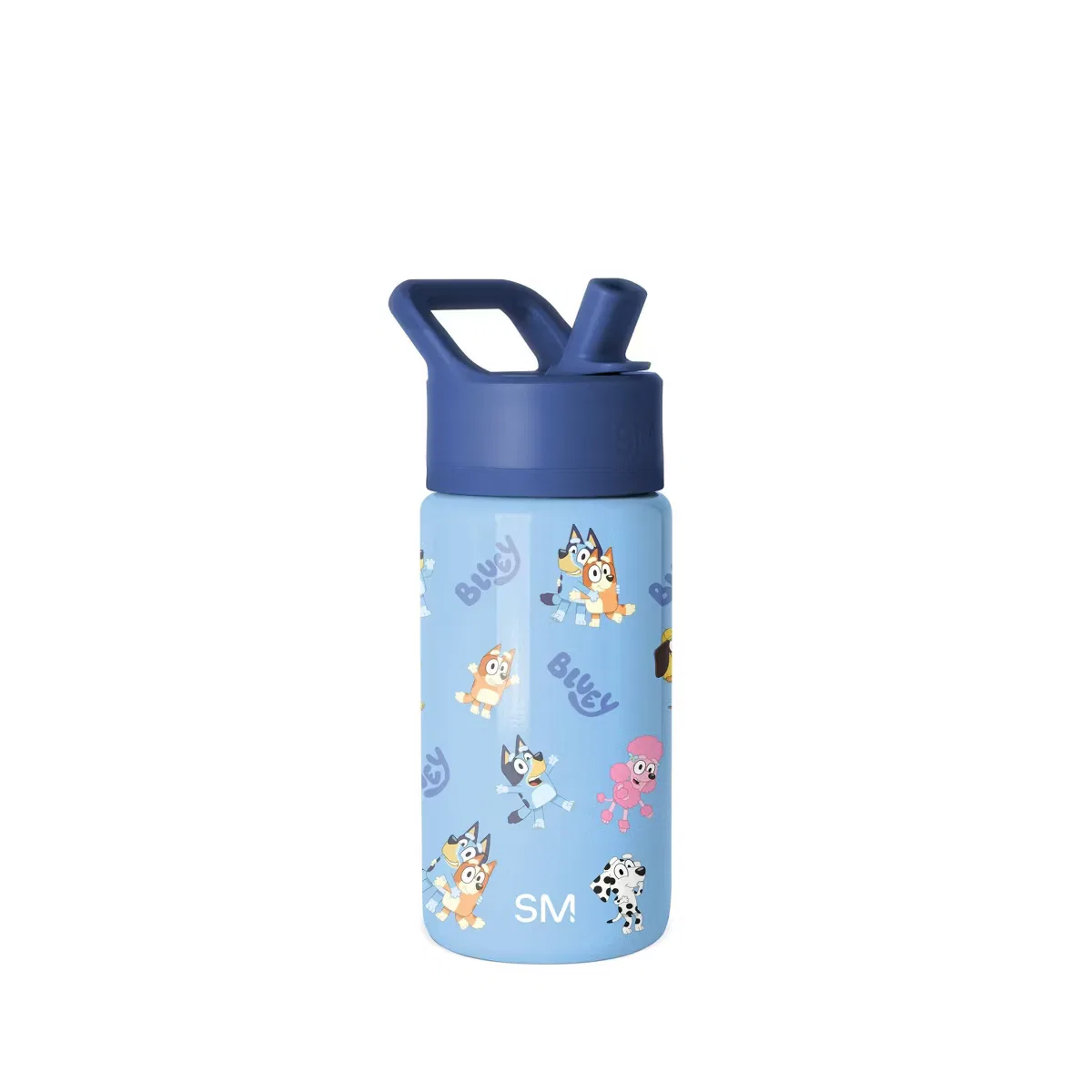 Детская бутылка для воды 414 мл с трубочкой и вакуумной изоляцией Summit Bluey Simple Modern, Light Blue