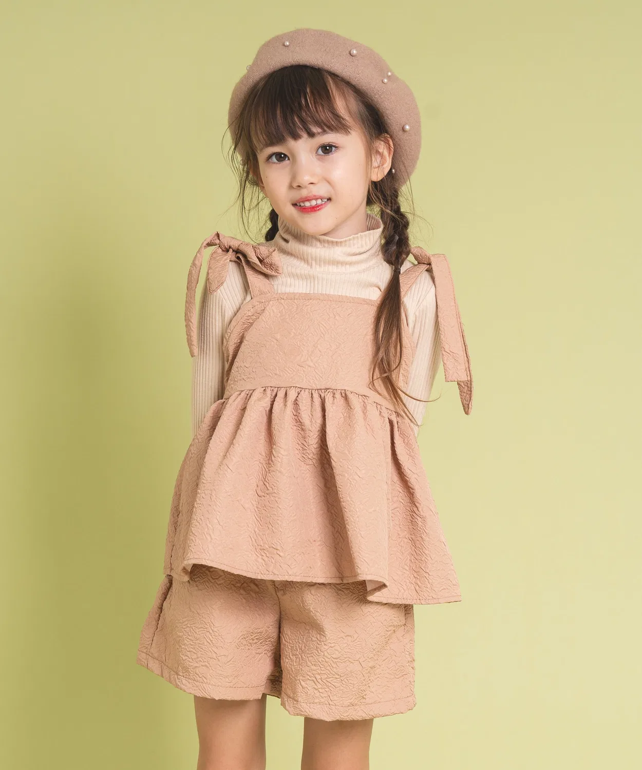 Детская туника с жаккардовым узором и лентой на плече URBAN CHERRY, Brown