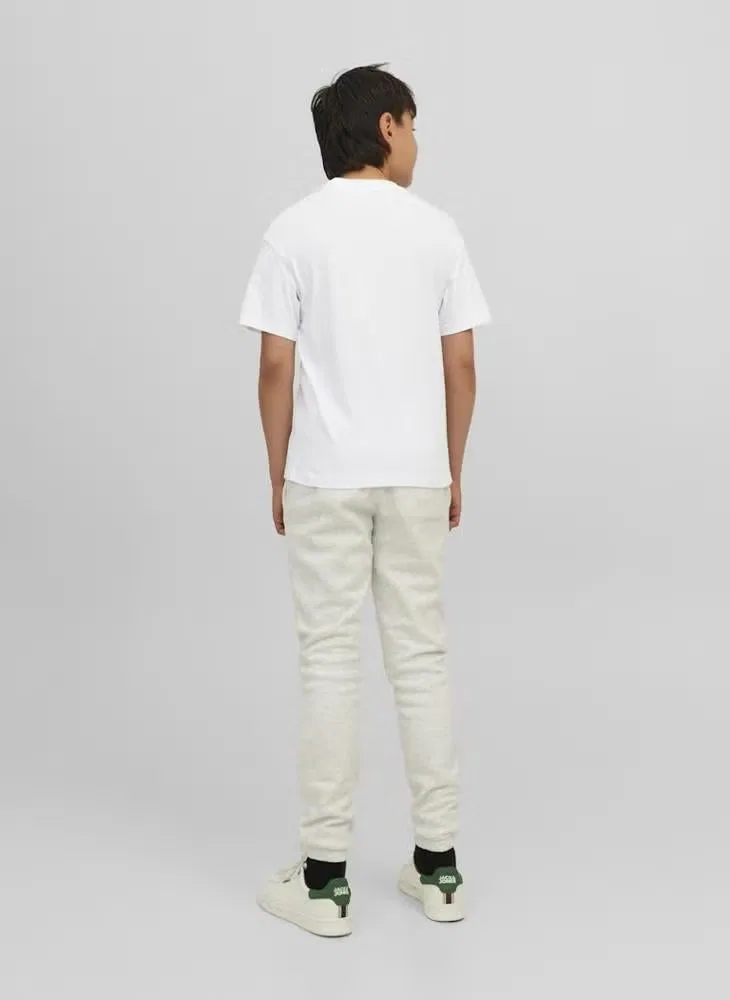 Футболка с коротким рукавом свободного кроя Jack & Jones Junior, белый — фото 2