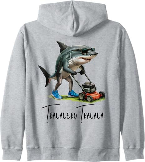 

Толстовка Tralalero Tralala Brain, серый