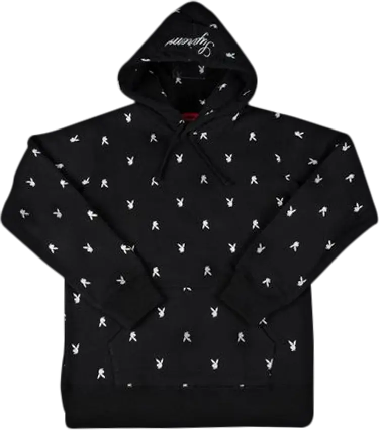 

Толстовка Supreme x Playboy Hooded Sweatshirt 'Black', черный