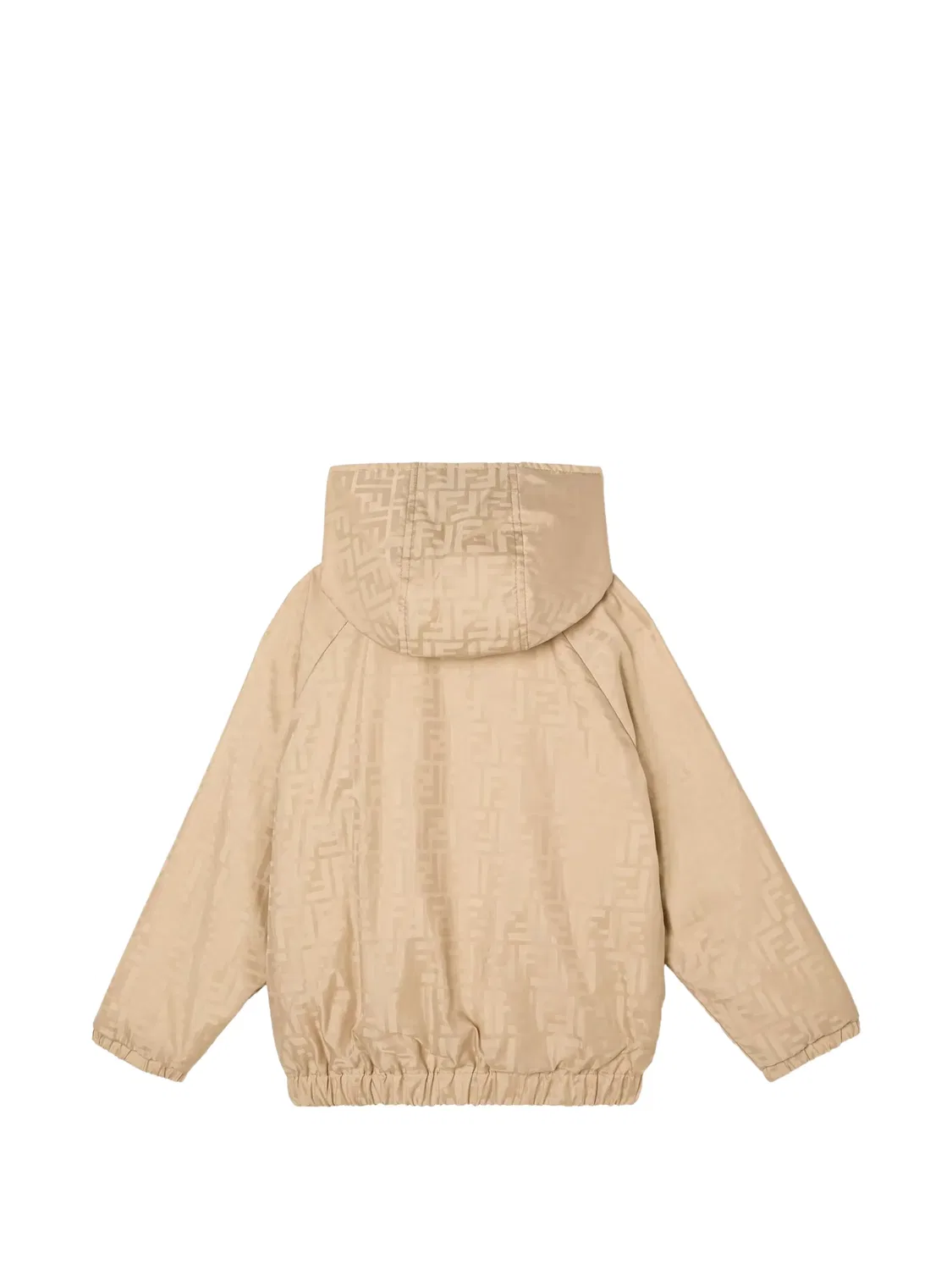 Двусторонняя куртка Junior с логотипом FF Fendi Kids, нейтральные цвета — фото 3
