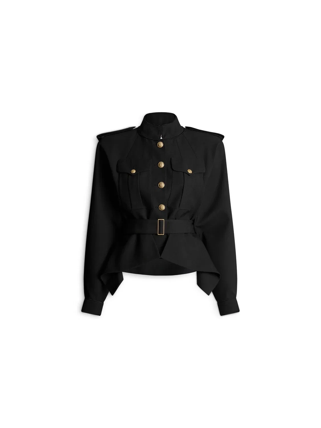 Фирменная шерстяная куртка BALMAIN, черный