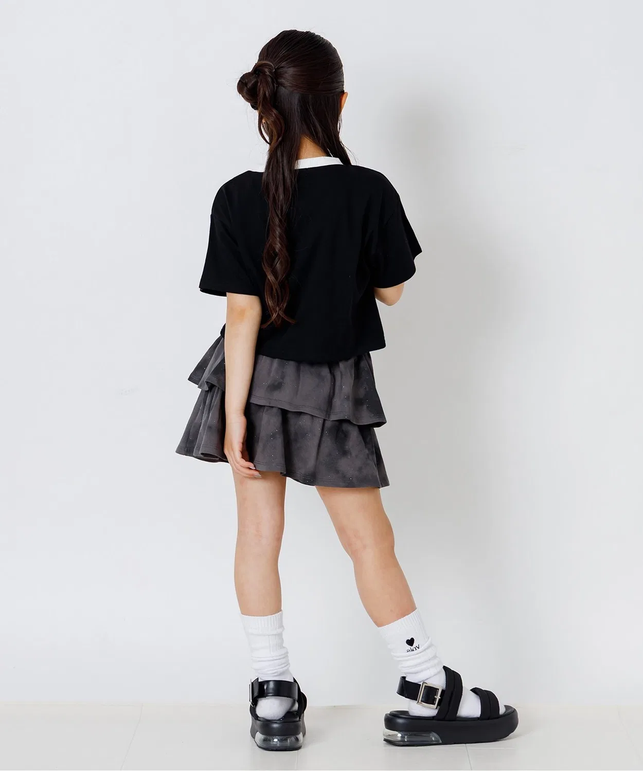Детская футболка с длинным рукавоми шнуровкой algy, Off White — фото 3