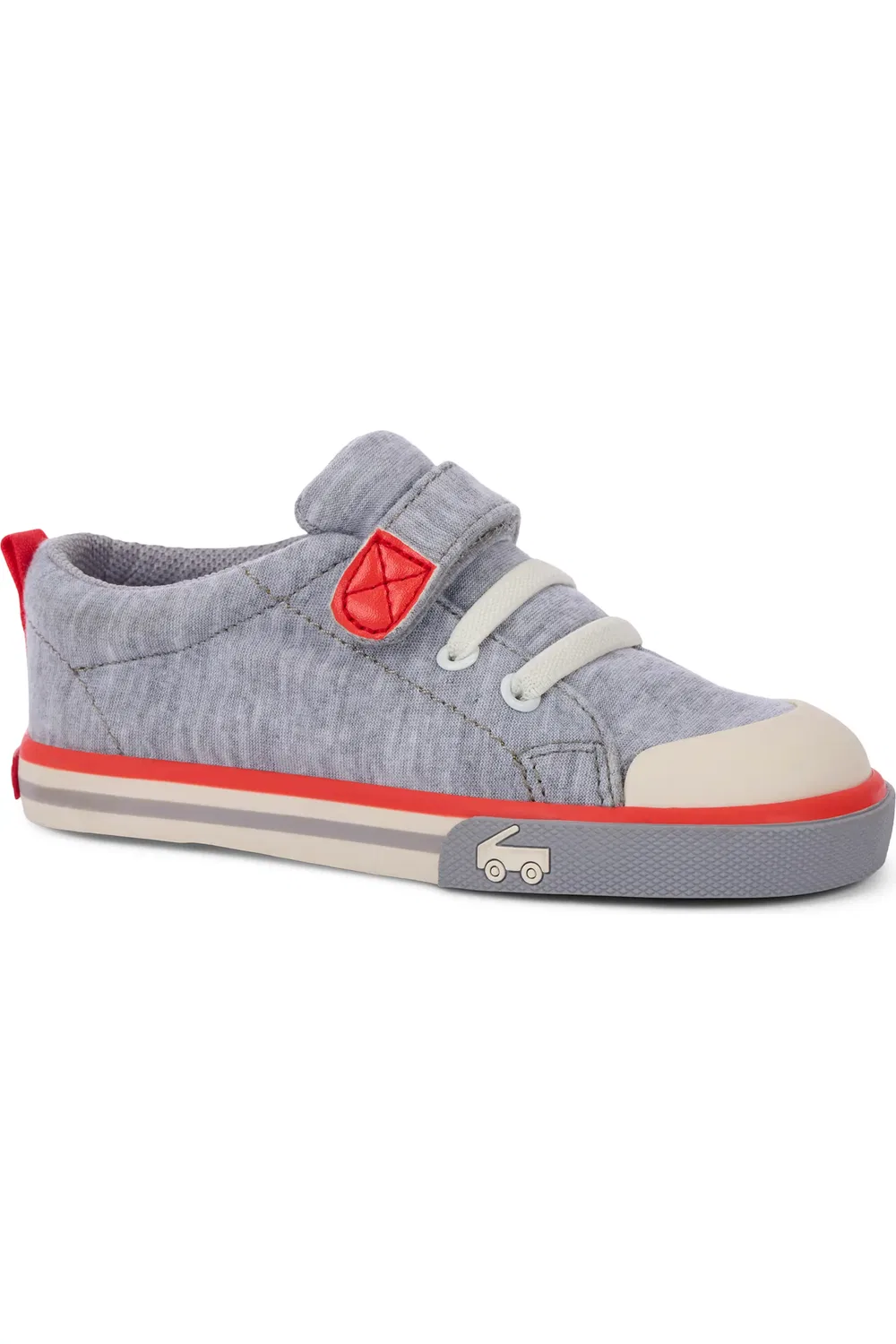 Кроссовки детские на липучке Stevie II See Kai Run, Gray Jersey/Red