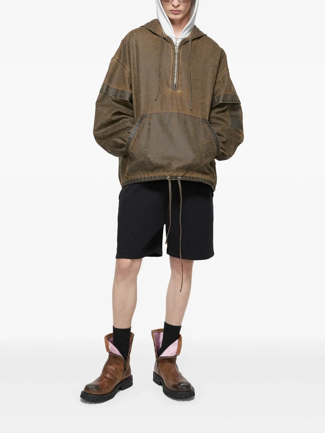 Шорты из флиса Acne Studios, черный