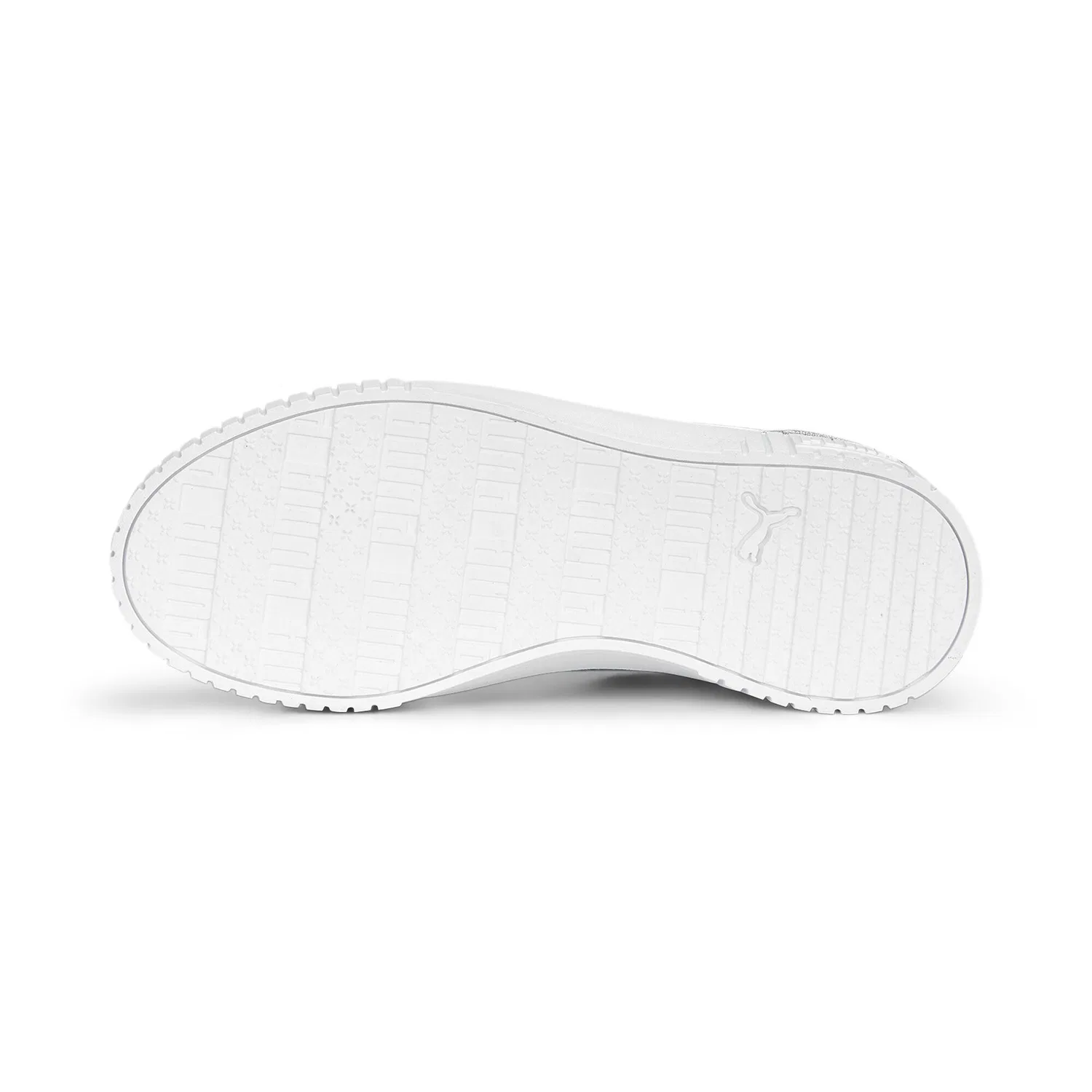 Детские кроссовки с блестками Carina 2.0 Mermaid Sneakers Jugendliche Puma, Weiss Blau Silber — фото 4