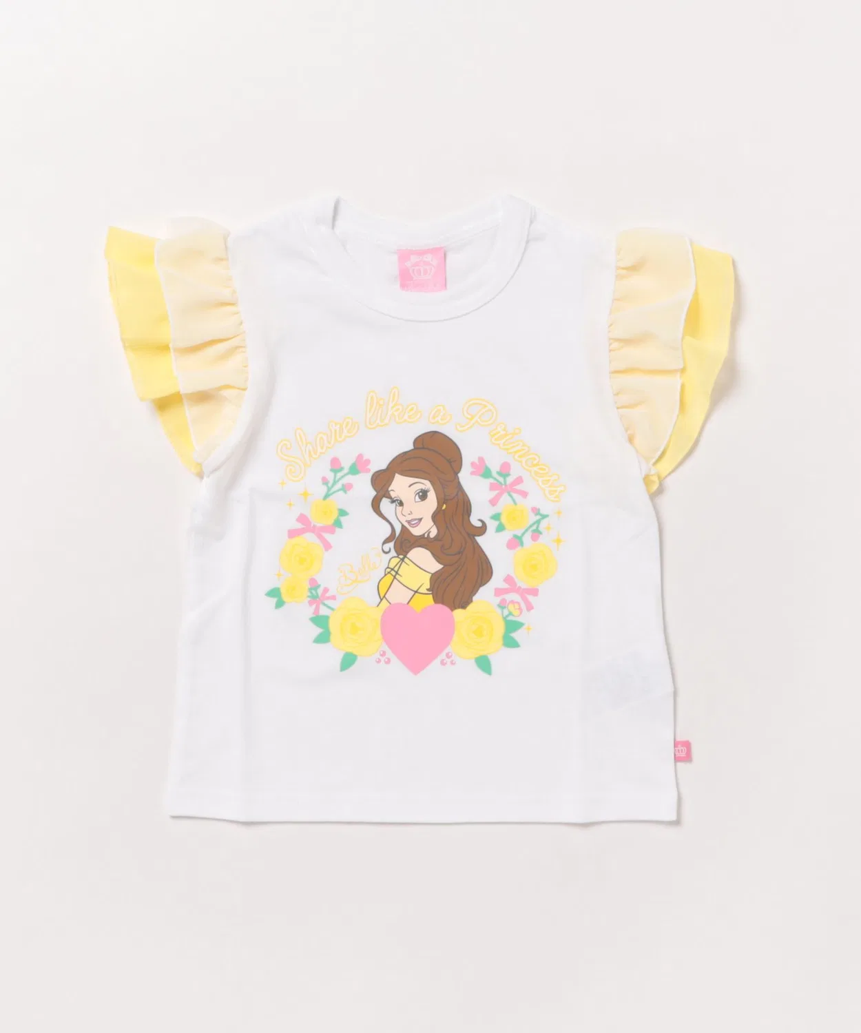 Детская футболка с принтом Disney Princess BABYDOLL, Yellow