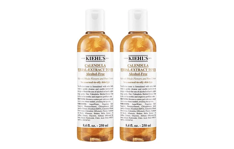 Женский тонер с календулой Kiehl's Calendula Officinalis Flower Toner, 250 мл, комплект из 2 шт., Black