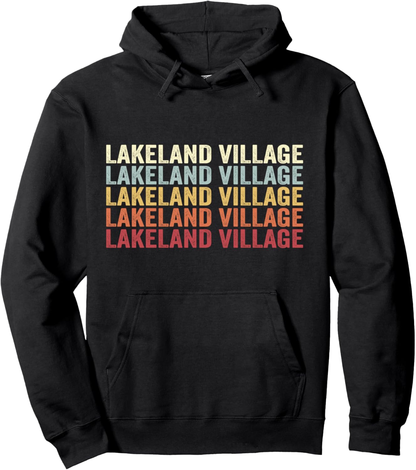 

Худи в стиле ретро, Лейкленд Виллидж, Калифорния Lakeland Village California Lakeland Village Ca, черный