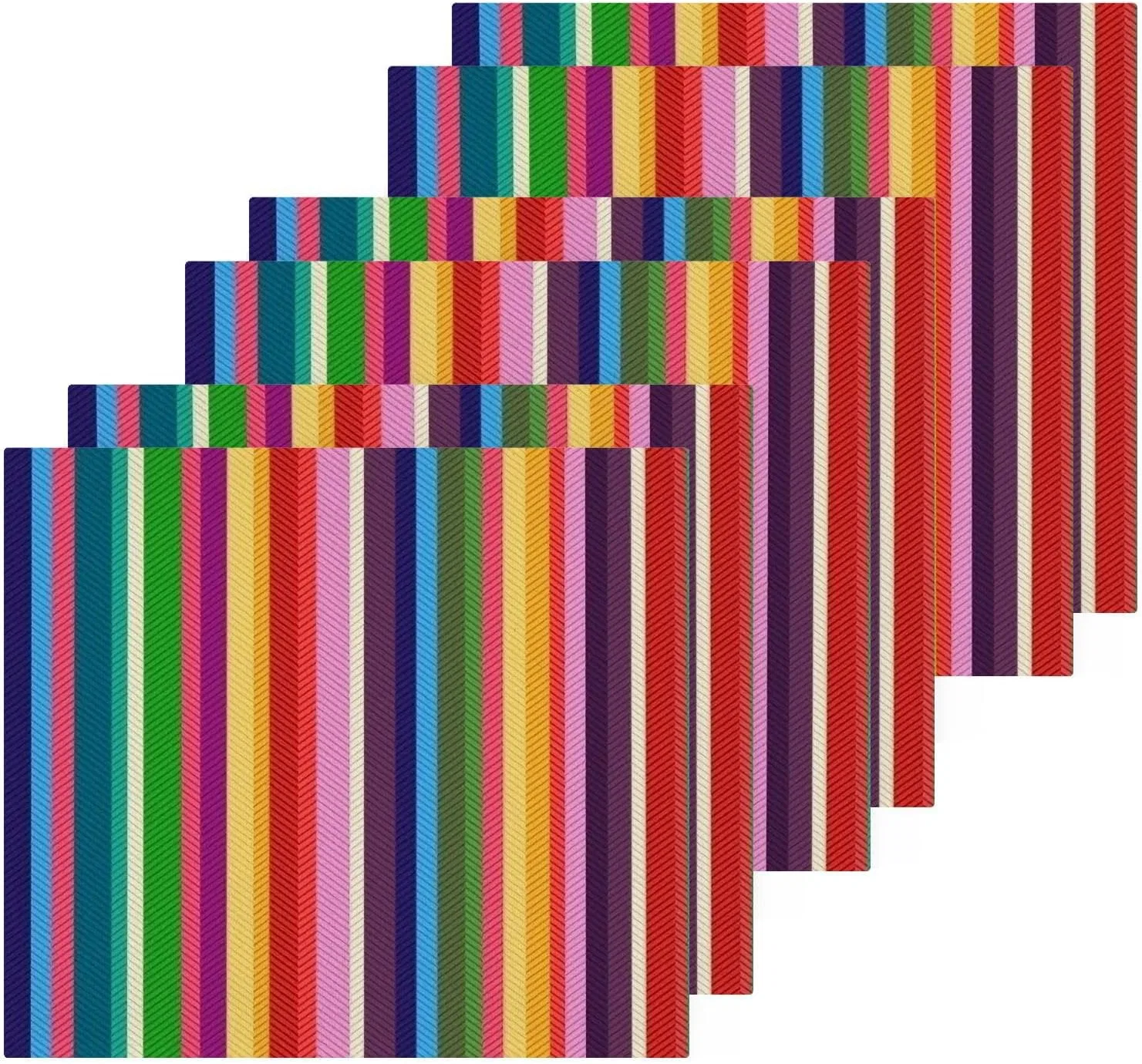 Полотенца для лица Cotton Washcloths ISAOA, набор 2 шт, 30x30 см, Rainbow — фото 3