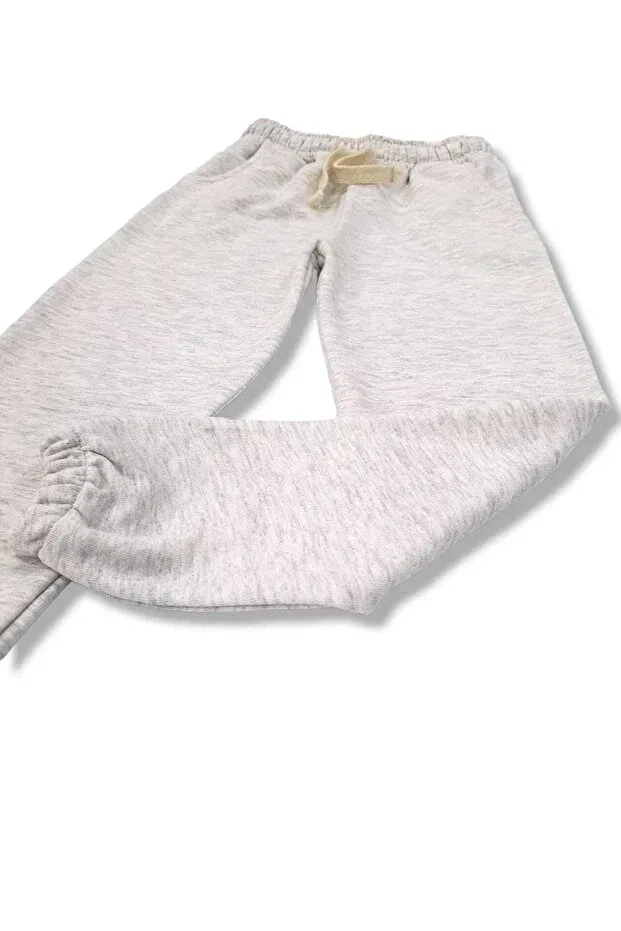 Детские спортивные штаны для девочек с регулируемым поясом Corded Sweatpants Bobby Jr Kidswear, Melange Gray — фото 2
