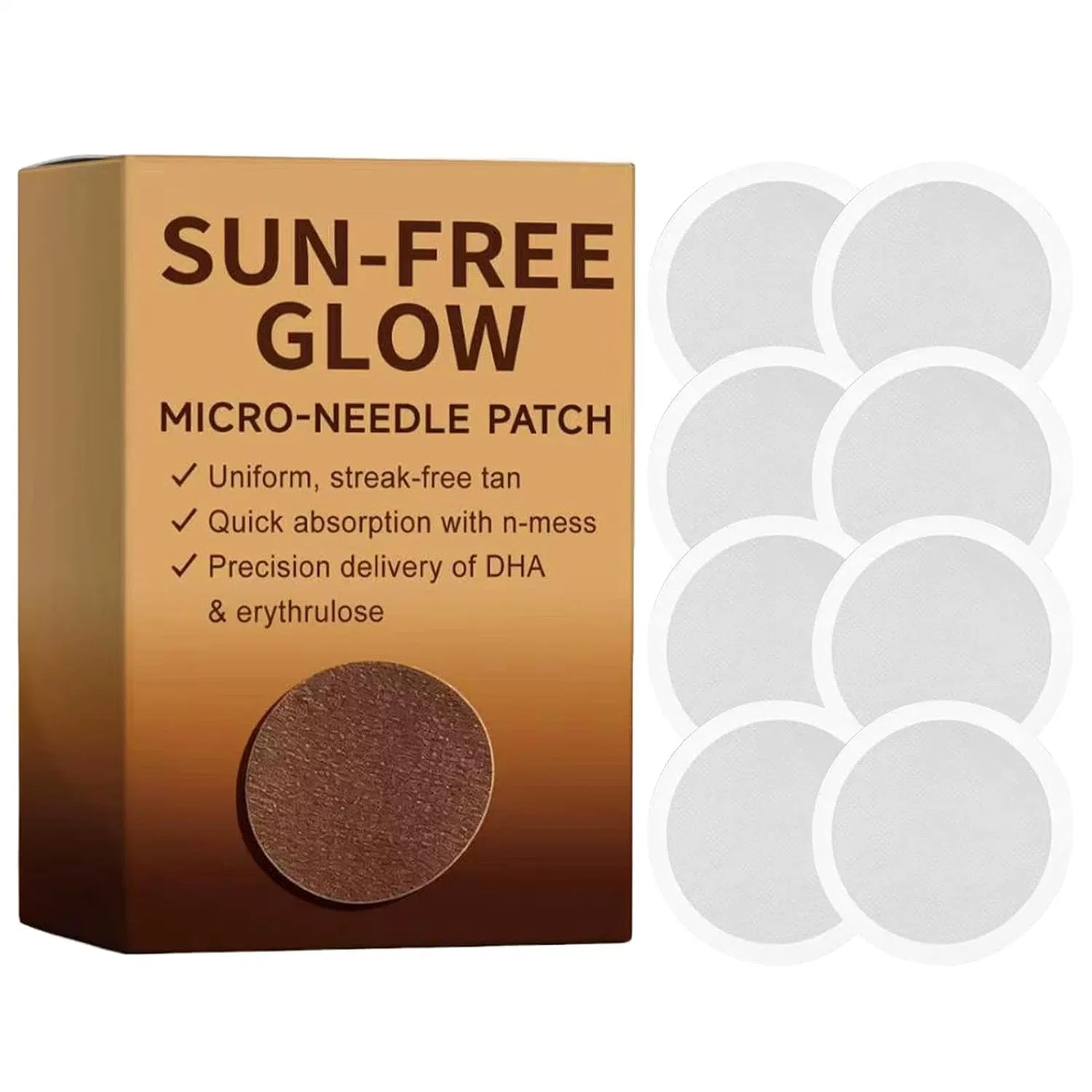 Пластыри для автозагара, 8 шт, Glow Tanning Pflaster, Generic
