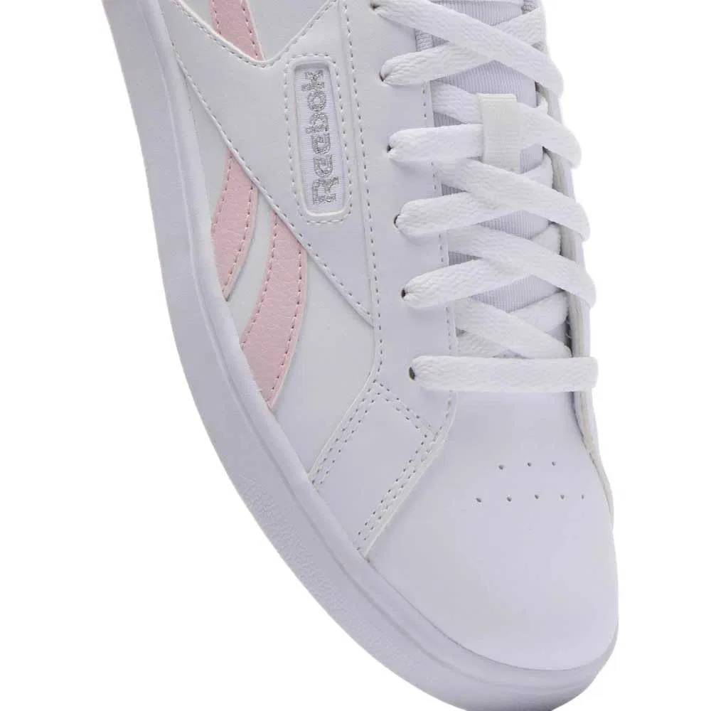Детские кроссовки для девочек с принтом Reebok Court Retro, Ftwrwhite Studiopink Frostedberry — фото 2
