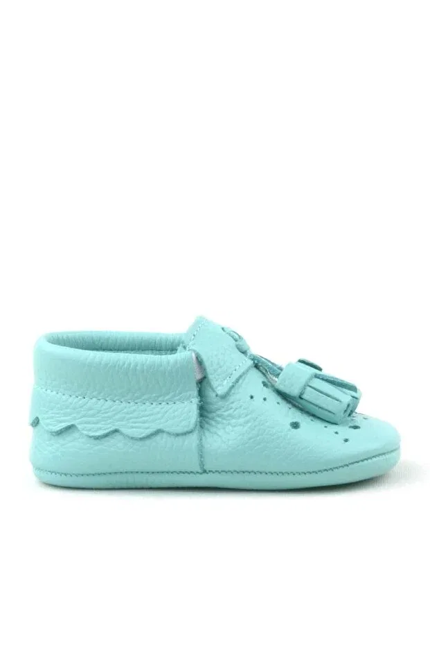 Детские пинетки для мальчиков с кисточками Peppa Hapshoe, Green — фото 3