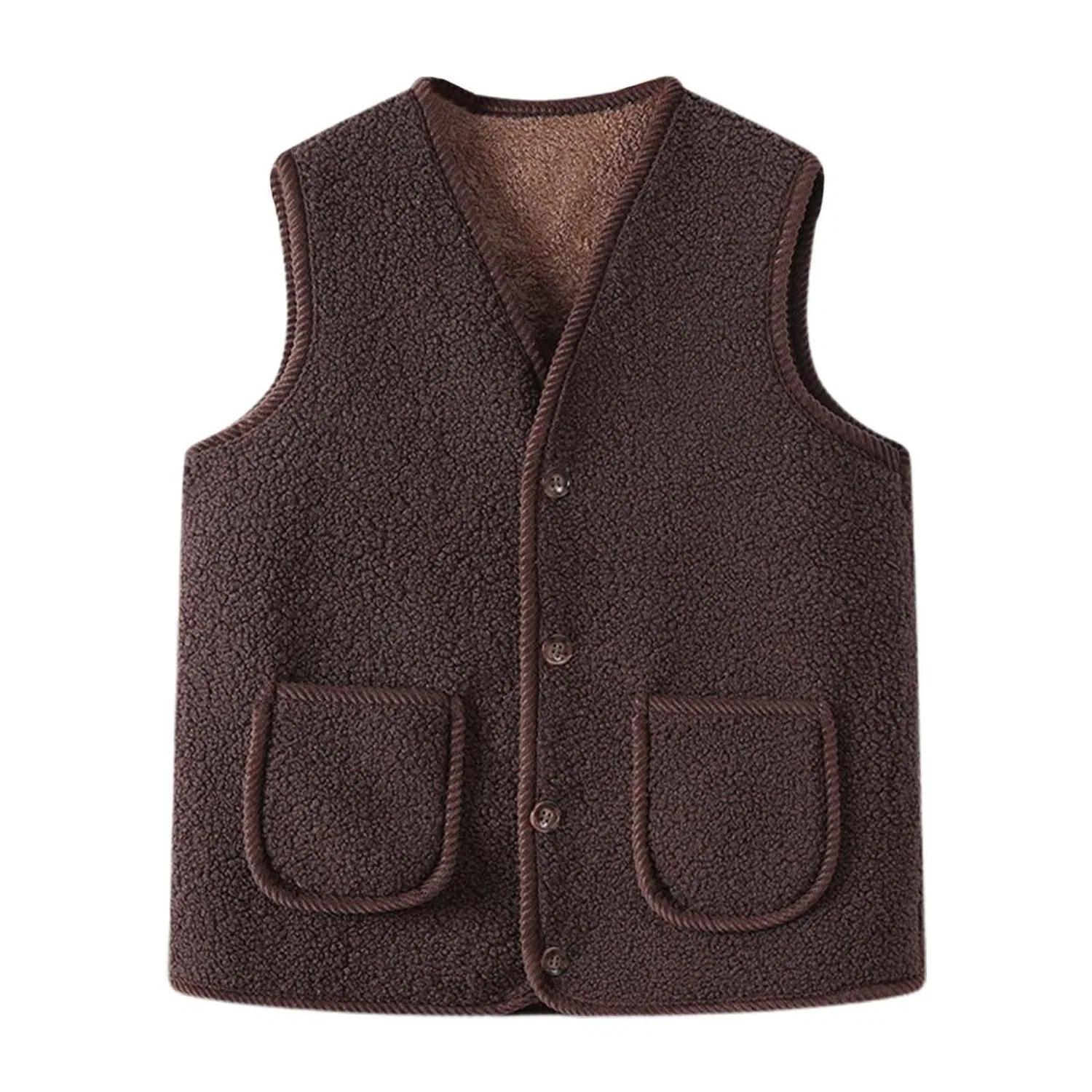 Женский жилет с бахромой в стиле кантри, из искусственной замши, Vintage, Marrone