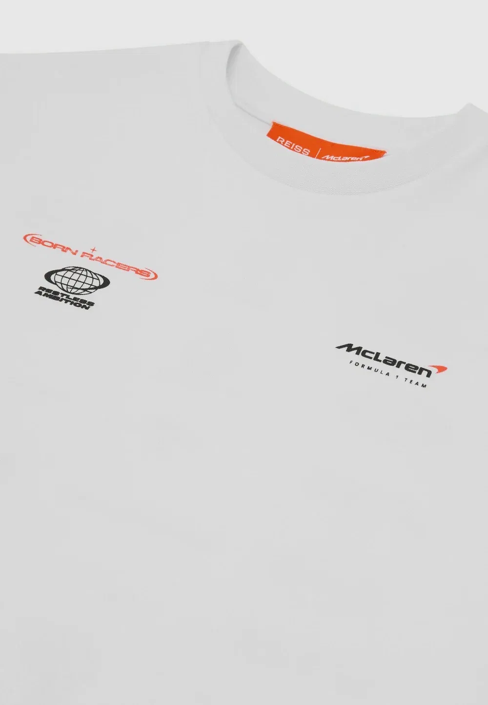 Футболка McLaren Racing с логотипом свободного кроя, унисекс, с принтом Reiss, White — фото 2