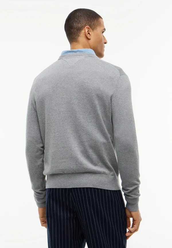 Джемпер из хлопка Jumper Tommy Hilfiger, Medium Grey Heather, серый — фото 3